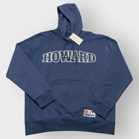 Nike Jordan x Howard University Bisons Pullover Hoodie FJ9323-419 Navy size L - Picture 1 of 10